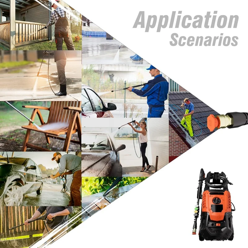 Electric Pressure Washer High Pressure Power Washer Electric Powered 1800W Portable Pressure Cleaner Machine