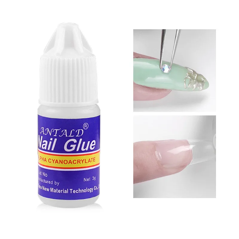 Nail Accessories Glue OEM 3g Professional Fast Drying Bond Glue for Artificial Press on Fingernails
