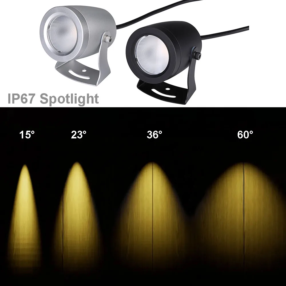 RGBW 2700K warm white benory 12w 24v landscape lighting Loxone CCT KNX DMX Dali Casambi PWM Dimmable LED flood light