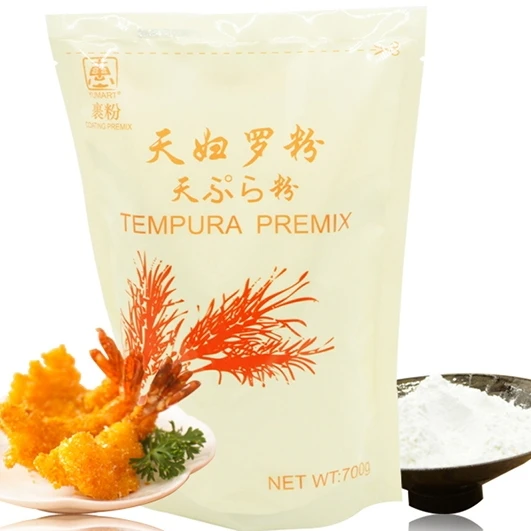 Порошок Tempura premix для жарки креветок куриц и овощи в пластиковых пакетах 700 г