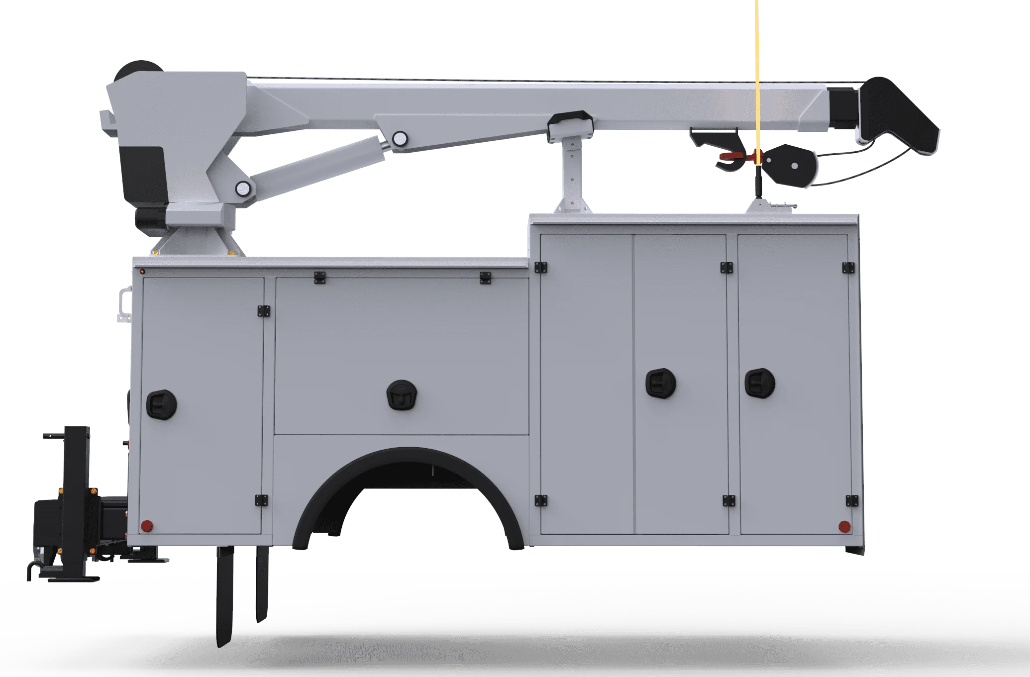 Fully Customized 11-foot Aluminum Service Truck Mechanic Body RV Canopy With Split Profile Crane For Hot Sale