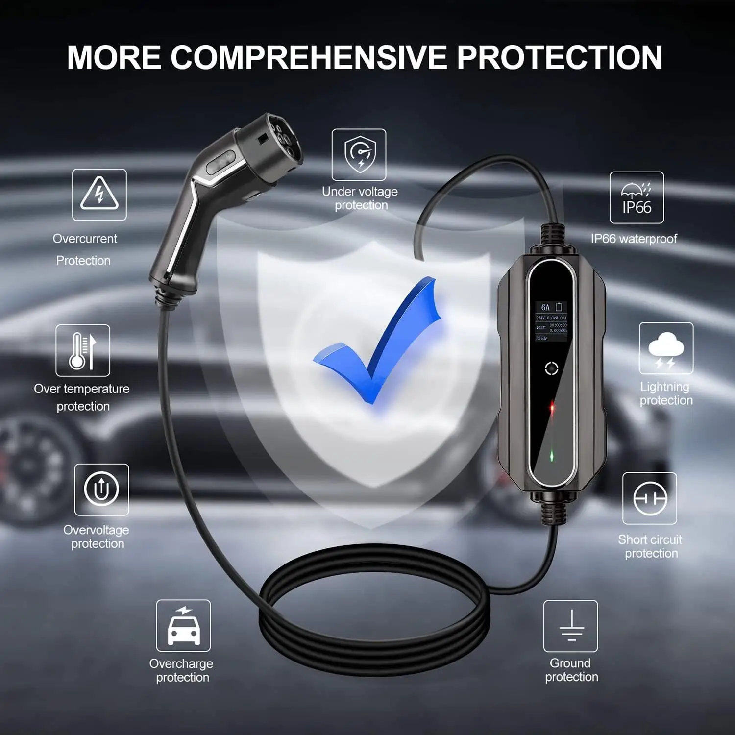 Workers Bee 6-13A Тип 2 с контролируемым цифровым экраном вилка стандарта Великобритании 3 контакта