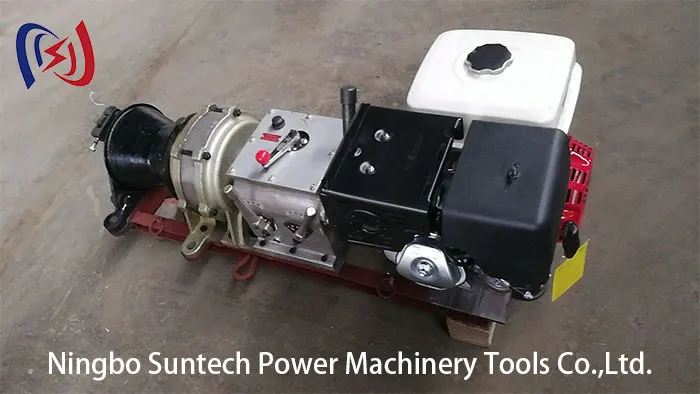 High speed Fast Pilot Wire Gas Powered Winch Durable Transmission Line Cable Pulling Engine Powered Winch