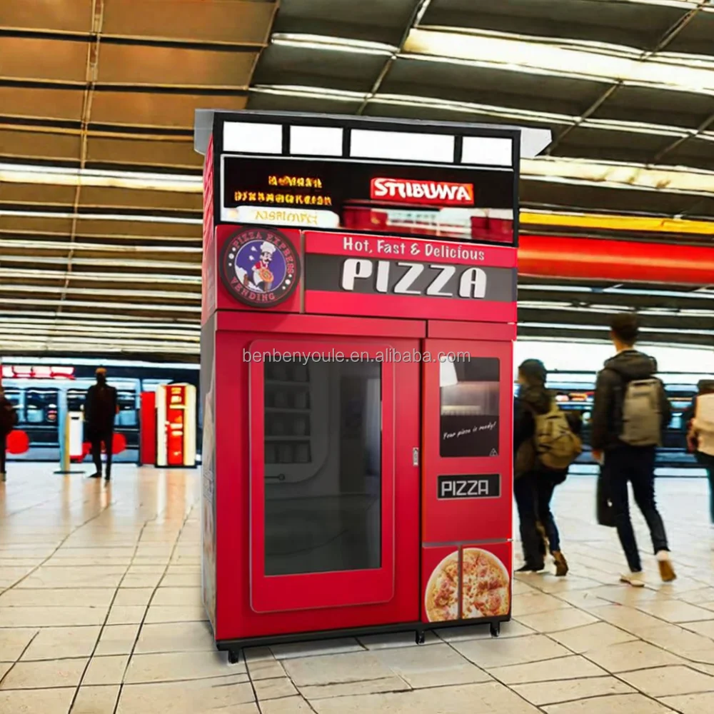 Commercial Outdoor Pizza Vending Machine High Quality 55 Inch Touch Screen Fast Food Maker with Automatic Function for Rentals