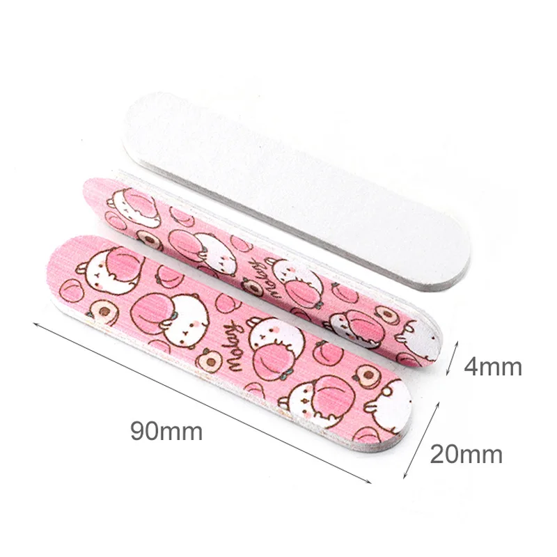Mini cute print file, double-sided nail polish sand strip, polishing and rubbing strip wholesale