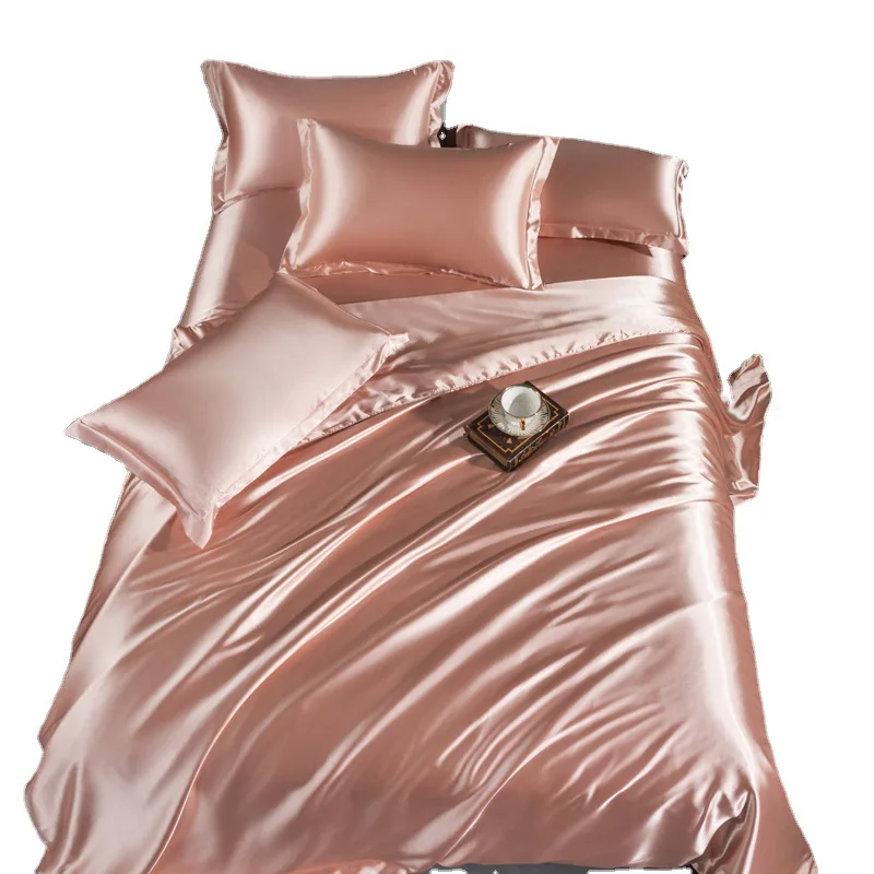 Duvet Cover Private Label Satin Pillowcases Luxury Bedding Set Modern Solid 128x68 Custom Super King Size 10 Quality 40 Stripes