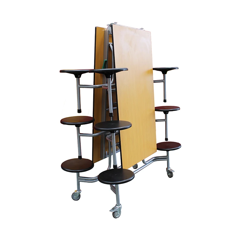High School Dining Room Canteen Folding Table and Chair Sets for Sale, School Canteen Table Modern 1 Set School Desks Set/ Wood