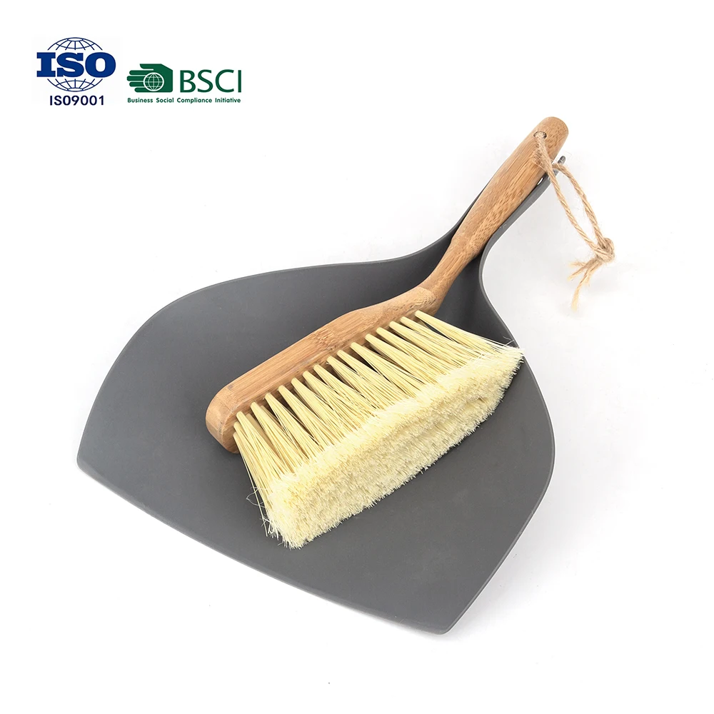 Small wisk  dustpan and brush mini  handheld dust pan with cleaning brush Wood Hand Broom with Dustpan Set