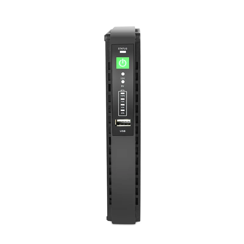 SKE Mini DC UPS Power Supply 110V-240VAC On-Line Type with POE Output and 2200mah*4 Battery for Networking Applications