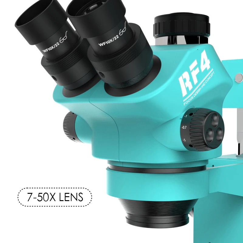 RF7050TVW Double-arm Boom Stand Trinocular Microscope with 144 LED Light and Dustproof Len Mobile Phone Maintain Tools