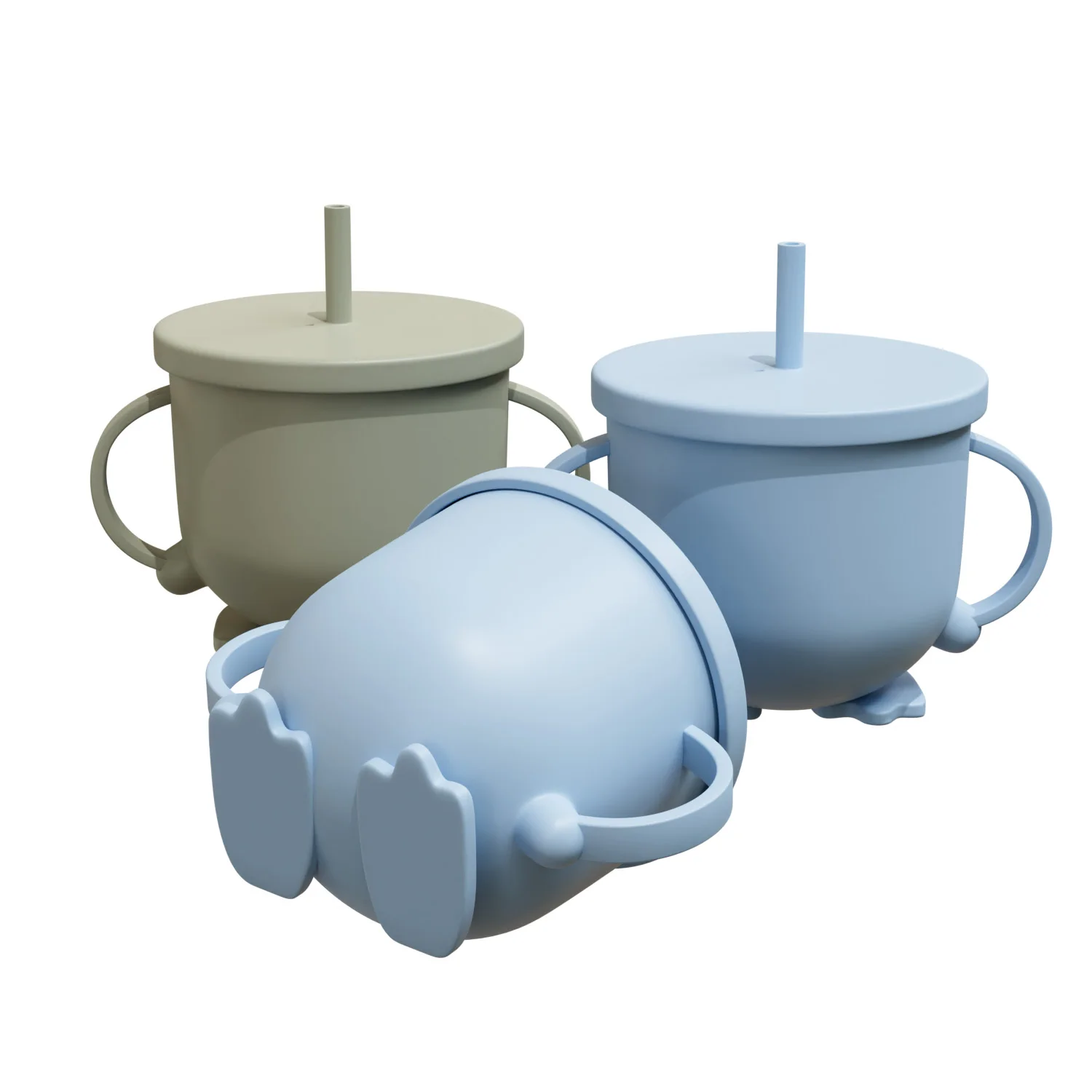 Wholesale Cheap 9 Pieces Newborn Silicone Tableware Bpa Free Baby Eating Suction Bowls Plates Silicone Baby Feeding Set For Baby