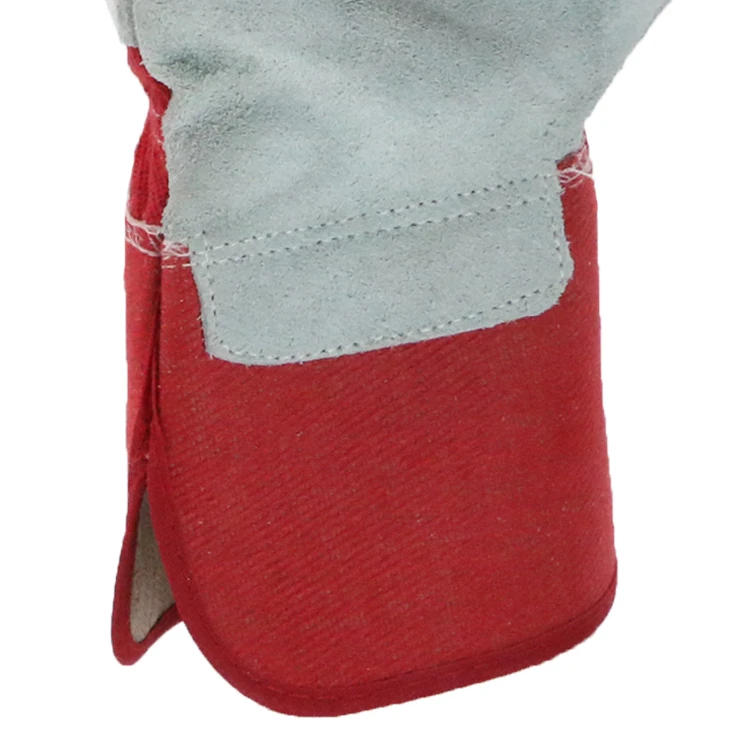 Heavy Duty Cow Split Leather Hand Protection Safety Leather Working Gloves For Work Sialkot Pakistan For Building