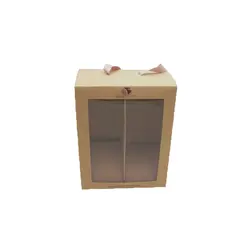 Brown Kraft Paper Cardboard Baby Shoes Box Package with Window