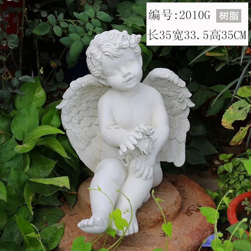 Children Garden Statues Best Selling Little Angel Resin Wholesale Custom Customized Europe Craft White Angel Statues