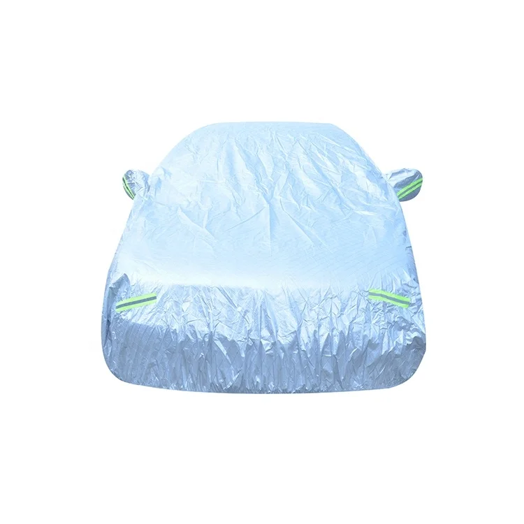 Заводская цена, серебристый мягкий алюминиевый чехол для автомобиля, уличный, водонепроницаемый, дышащий, дождь, снег, термостойкий автомобильный чехол