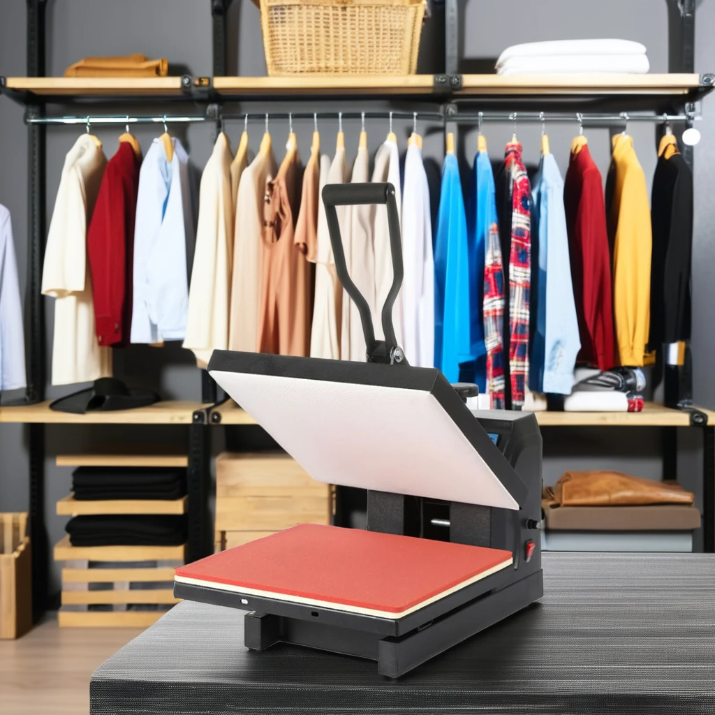 Erasmart Heat Press Machine 38*38cm Small Sublimation Transfer T-Shirt Heat Press Machine for High Quality