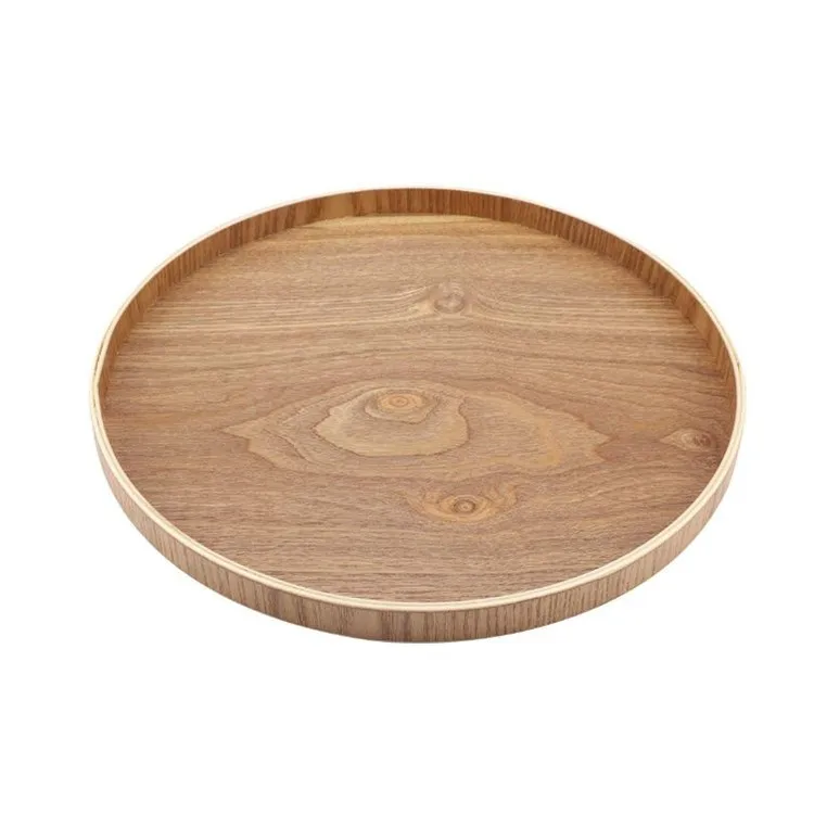 
Pizza shop decorative practical durable organize food large wooden tray round 