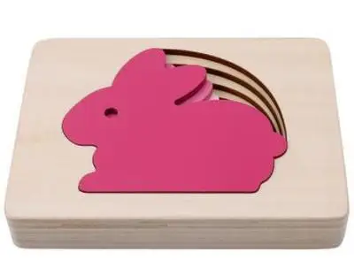 
Wholesale montessori 3D wooden multilayer puzzle custom animal dolphin wooden jigsaw puzzle toy for kids 