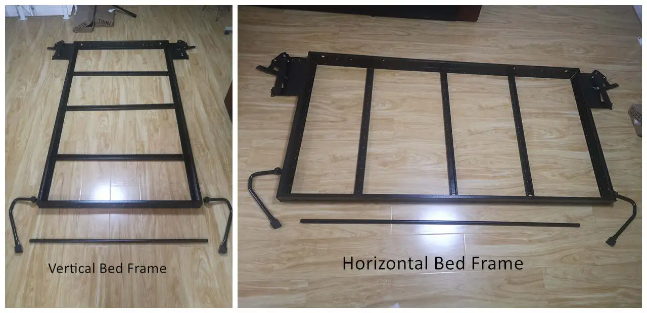 Home Furniture King Queen Floding Panel Bed Steel Frame Murphy Bed with Hardware Kit for Home 0ffice