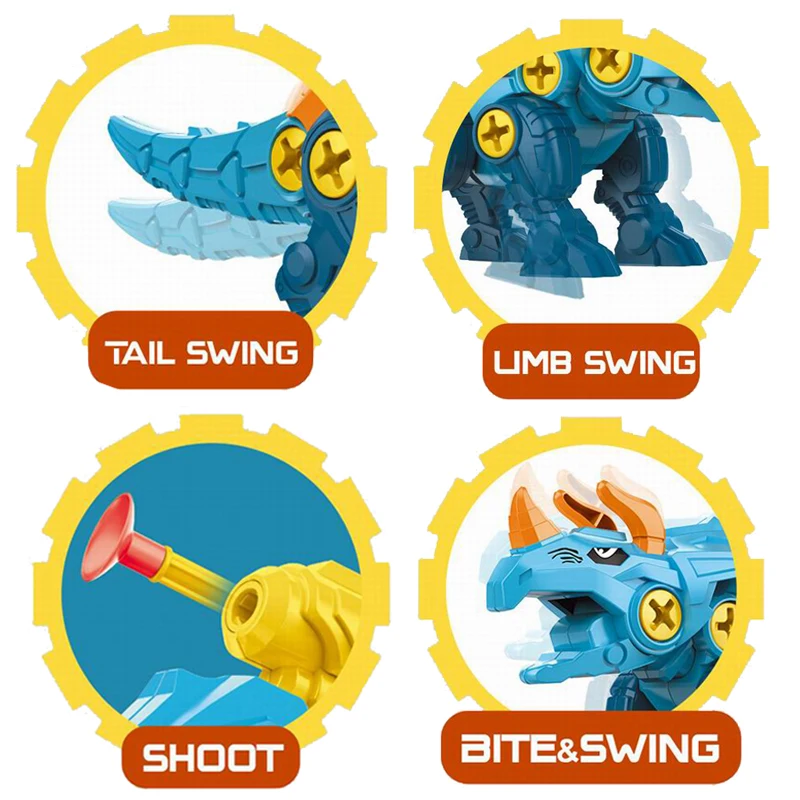 Wholesale Gashapon Capsule Toys Diy Dinosaur Gashapon Toys Tyrannosaurus Rex Construction Toys For Children Disassemble Animal