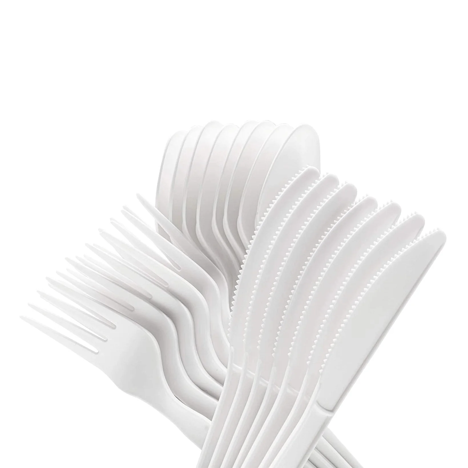 biodegradable reusable pla camping plastic compostable cutlery set with sugarcane bagasse paper plates