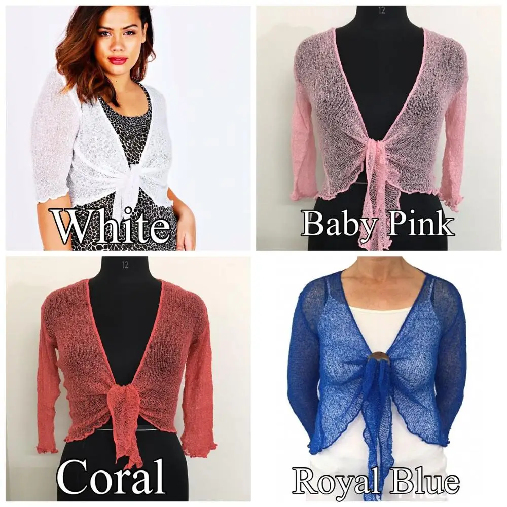 Best Selling Exclusive V-Neck Wrap-Up Top IKAT BALI Knitting Pattern New Bali Shrug Bolero Cardigan Plus Size Short OEM Supply