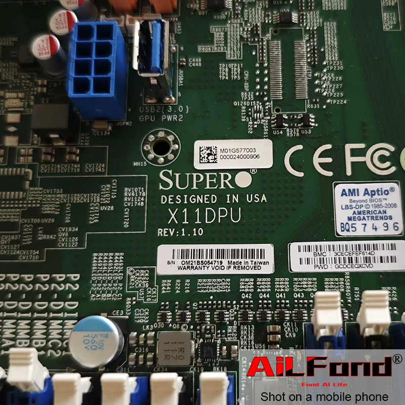 Supermicro X11DPU Server Motherboard LGA-3647 C612 Intel Xeon Processors DDR4 2933MHz in 16 DIMM slots 14 SATA3 (6 Gbps) Ports