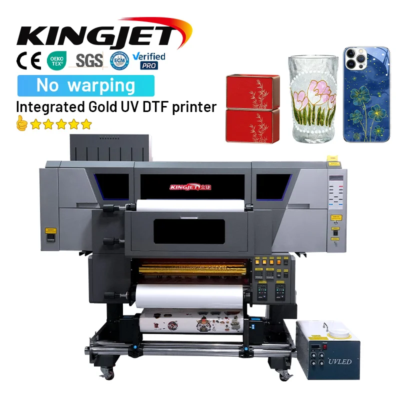 automatic impresora dtf uv uvdtf imprimante uv dtf i3200 all in one uv dtf roll to roll printer printing machine with laminator