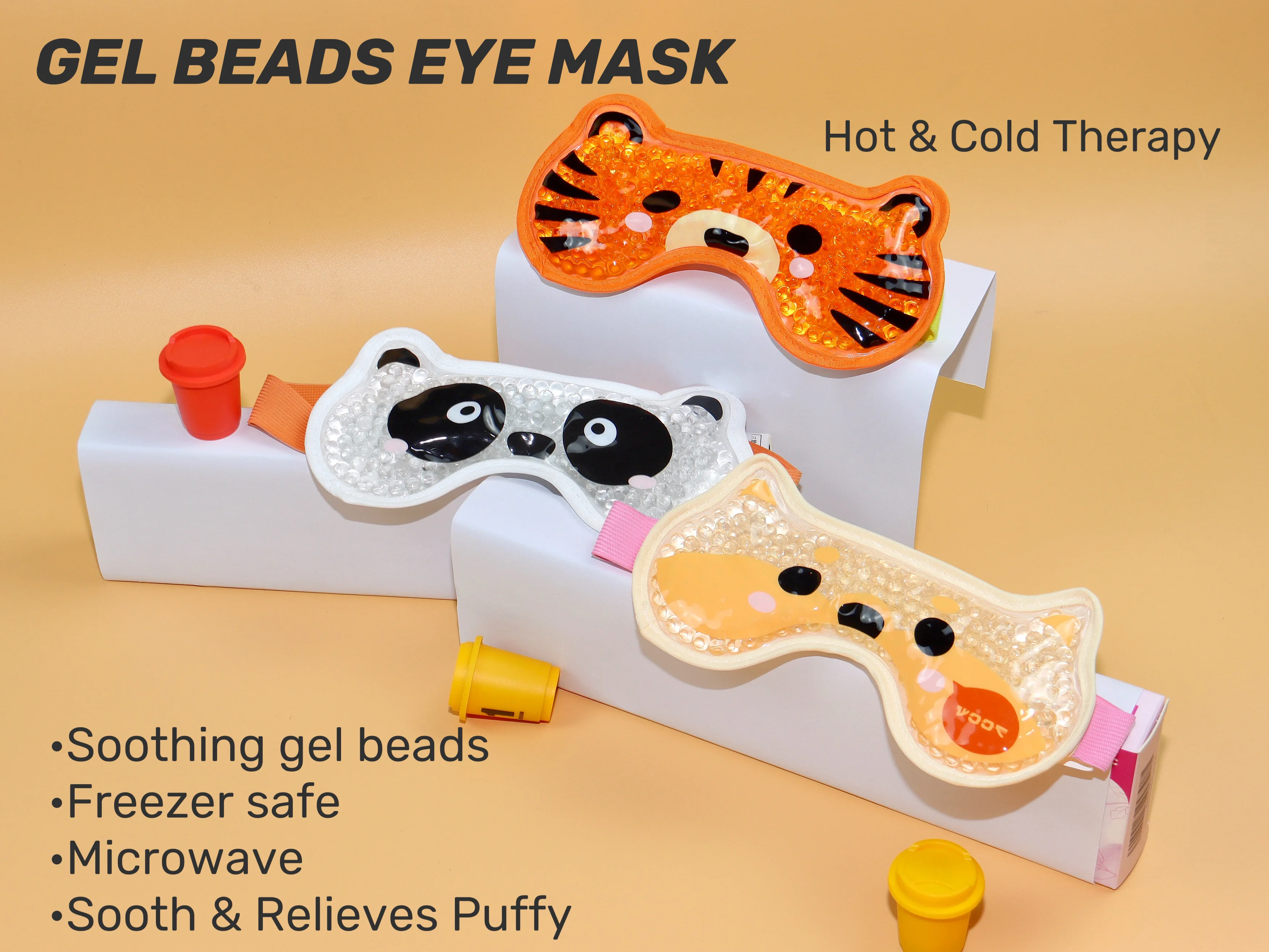 Factory Gel Bead Reusable Eye Mask - Heat or Cold Sleep Mask