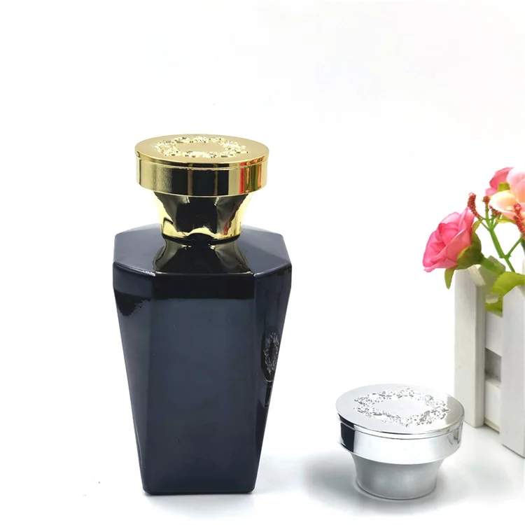 free sample custom high end colored 15mm golden and silver plastic caps for perfume bottles