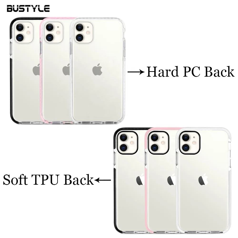 
High Quality Anti Shock TPE Rubber Bumper Mobile Phone Case For iPhone 12 11 Impact Cell Phone Covers 