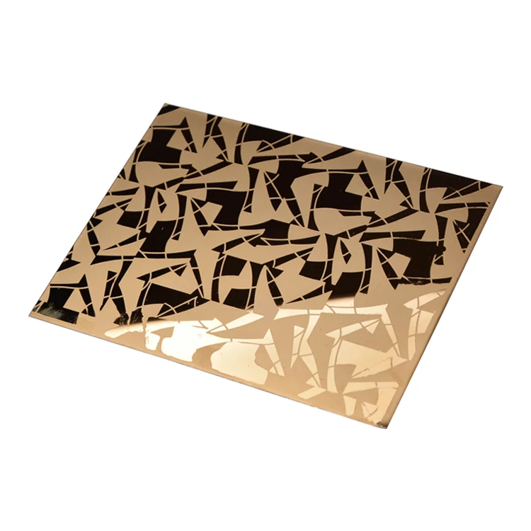 Chinese steel SUS ASTM 304 316L 430 stainless steel plate / sheet with PVD color coating etched finished