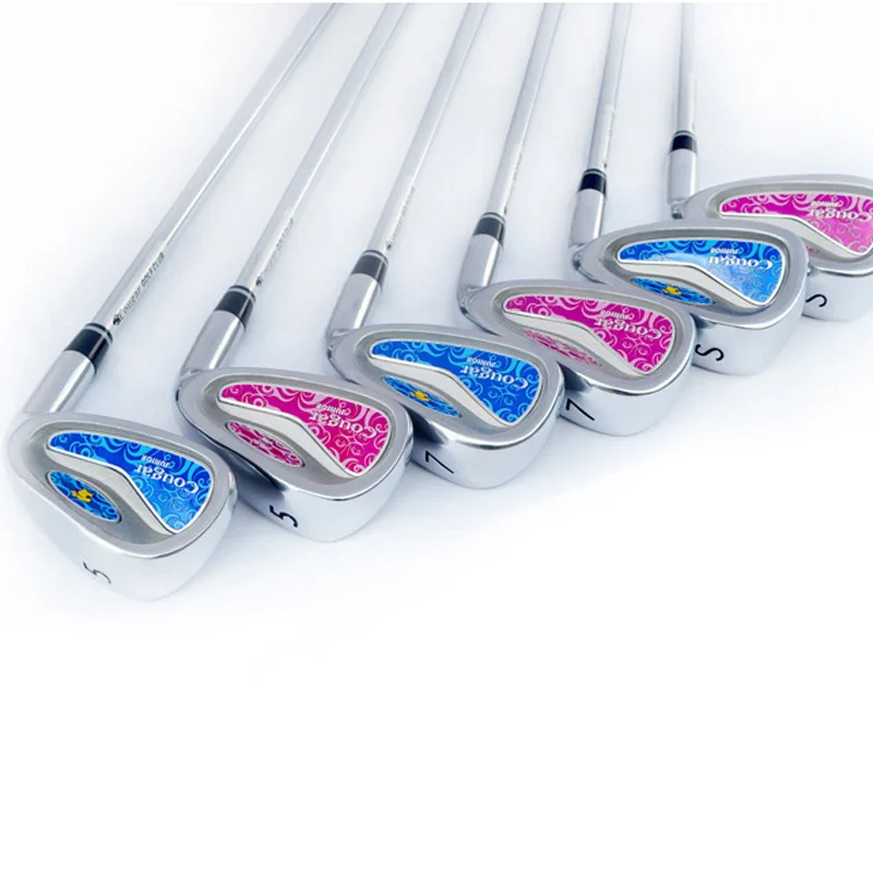 Golf iron clubs Stainless Junior Golf Club Irons Head- Right Hand in blue or red colors for boys or girls