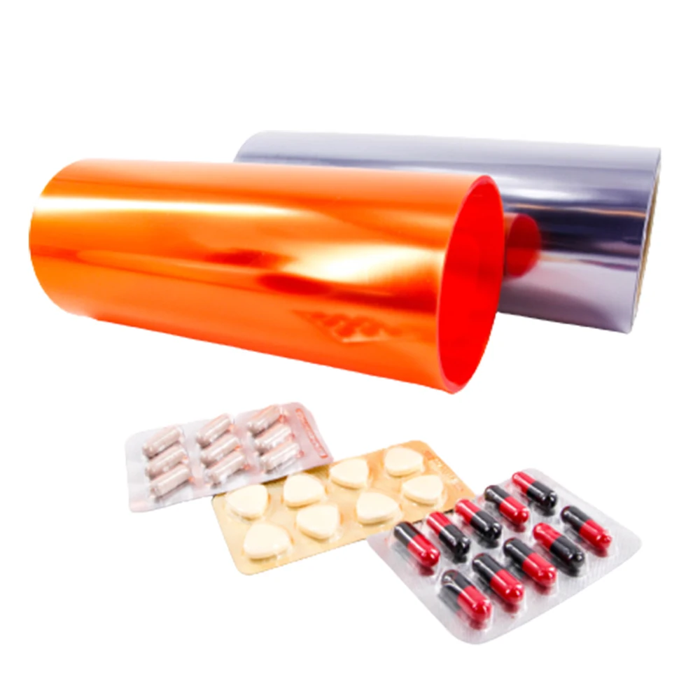 Hot Sale Medicine Rigid Pvc Film OP AL VC Plastic Sheet Pvc Rigid Film 0.5Mm Thick For Pharmaceuticals Blister Packages