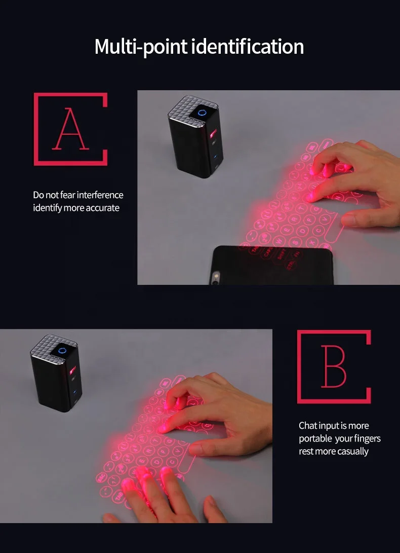 With Speaker Inalambrico Mini Proyector Projector Teclado Para Celular Portable Laser Light Projection Virtual Keyboard