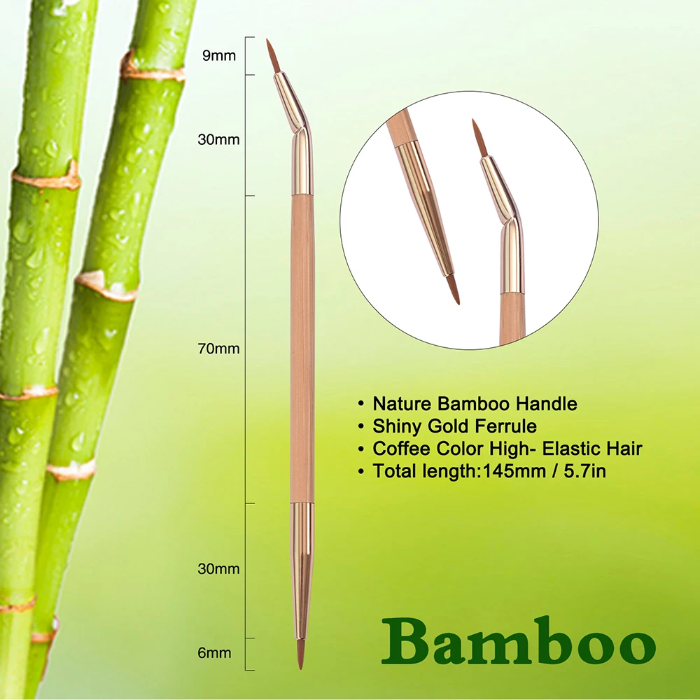 BUEART bent straight Eyeliner Brush and bended fine eyeliner with Customized Private logo