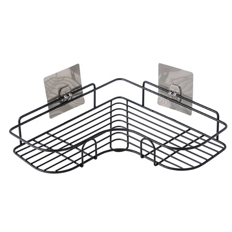 Guangdong HELI SUS 304 Stainless Steel Bathroom basket hanging shelf corner adhesive shower caddy Bathroom basket