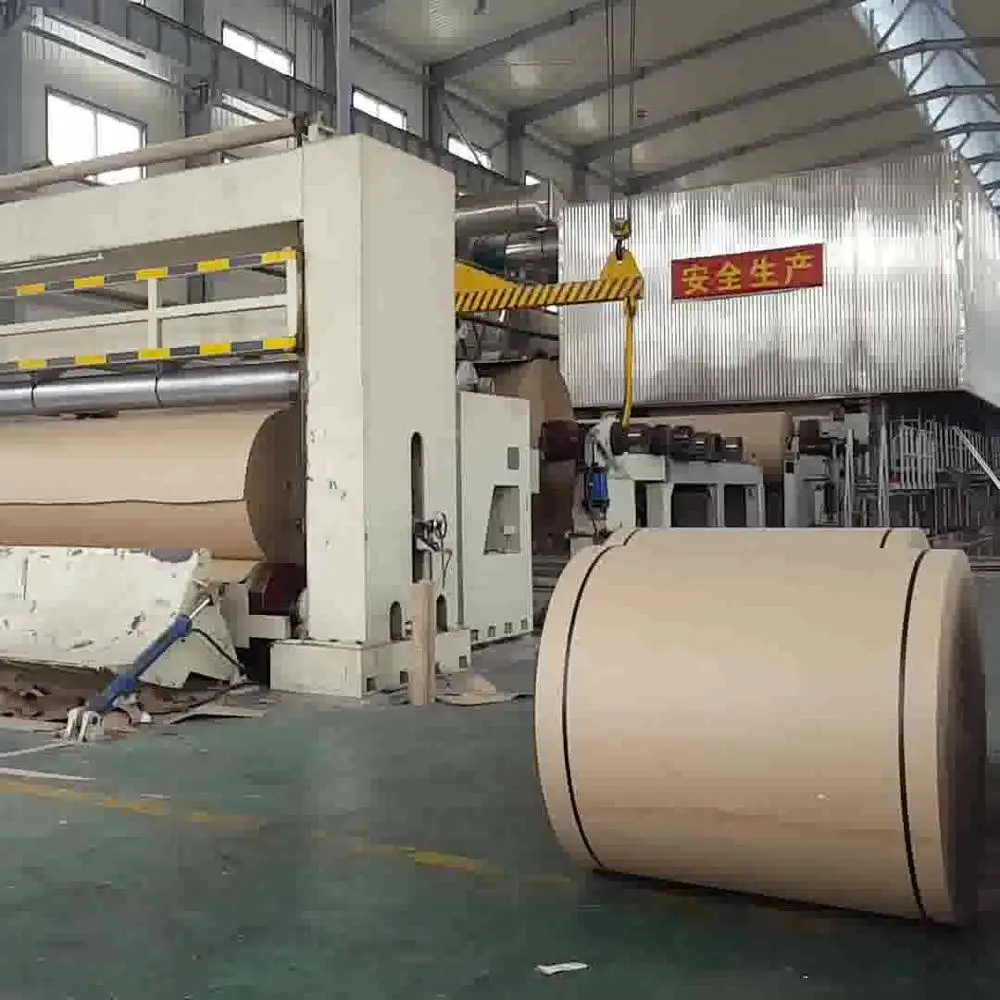 Complete Waste Carton Recycle Pulp Corrugated Fluting Kraft Paper Production Line Making Machine
