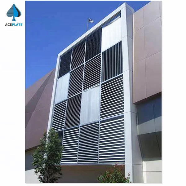 ACEPLATE 600x1200mm Louvers Wall Panel Modern Exterior Vertical Shutters Door Shutters Sliding Glass Aluminium Louver Aluminum