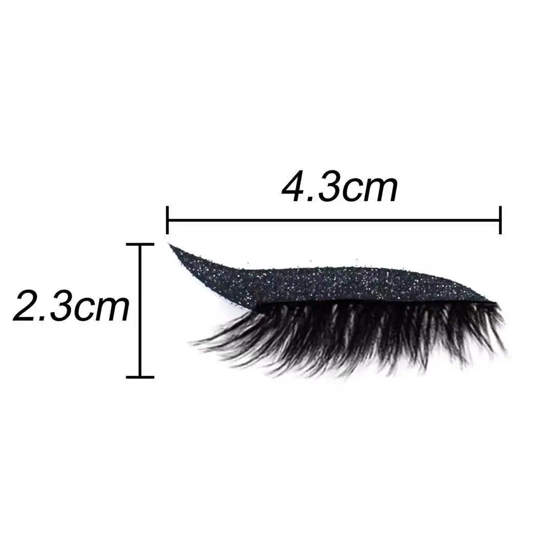 Reusable Eyeliner And Eyelash Stickers Shining Eyeliner Creative Eyeline Lashes 3D Eyelashes  crazy eyelashes