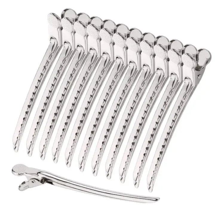 Salon Women Girls Accessories  Metal Duck Bill Hair Clips For Crocodile Clips Hair Styling Clips