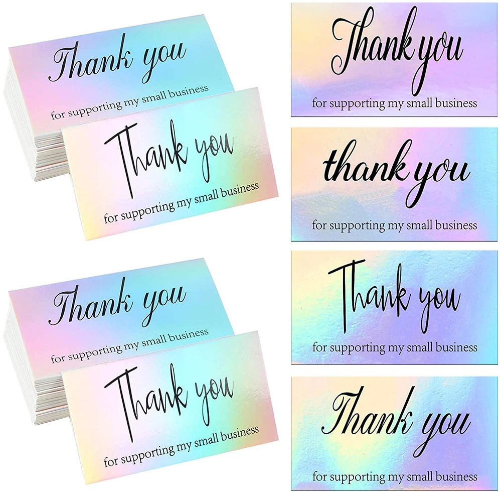
Spot Wholesale Printing Paper Card for Supporting My Small Business Art Paper Thank You Card 
