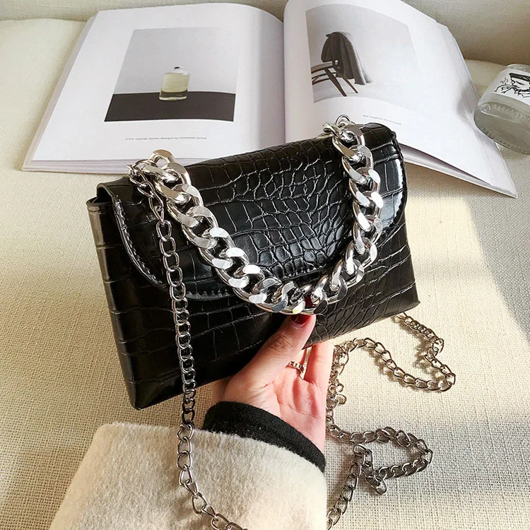 Sac A Main Femme 2020 Latest Women Hand Bags New Fashion Wide band Small Square Wild Stone bag