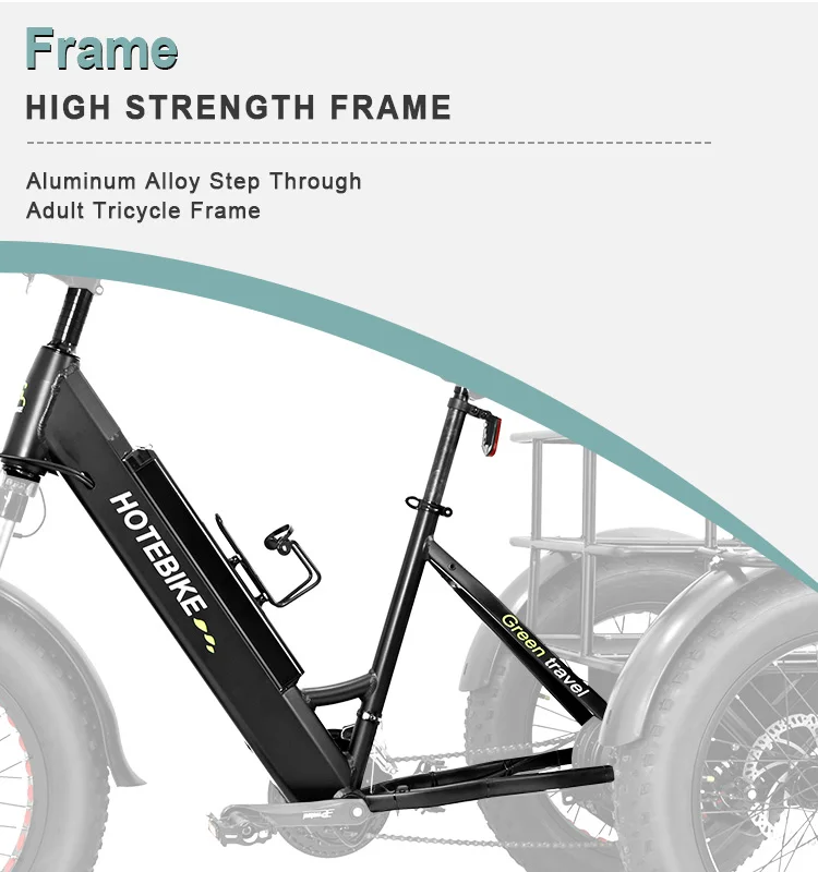 Factory Wholesale Ebike 48V 500W Motor Cargo Delivery Electric Bikes Three Wheel Electric Tricycle 750W Electric Cargo Tricycle