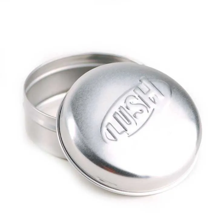 Custom embossed round aluminium jar for shampoo bar tin box soap bar container