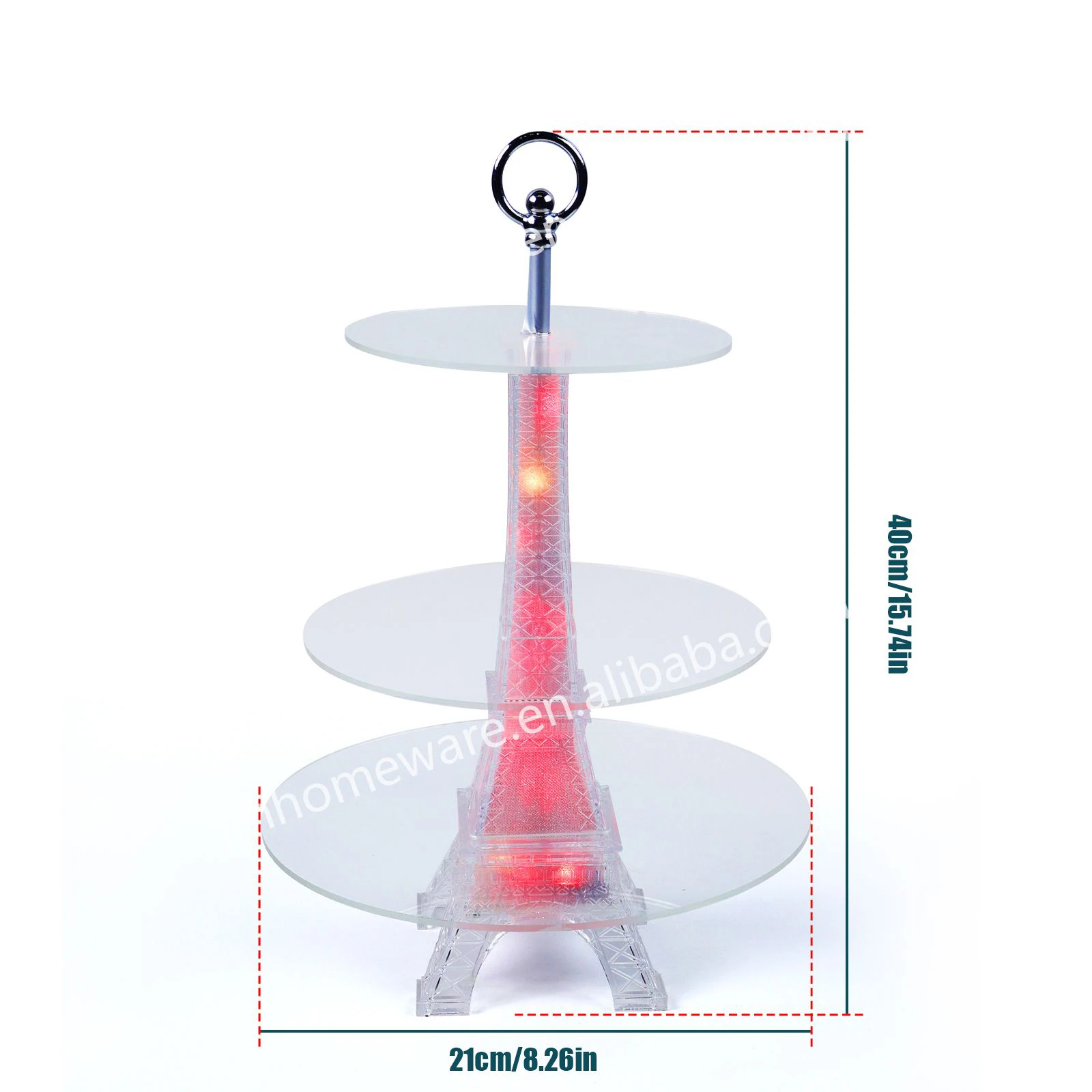 Индивидуальный Логотип Ночной клуб трехуровневая подставка для кексов пластиковая 3-ярусная десертная башня