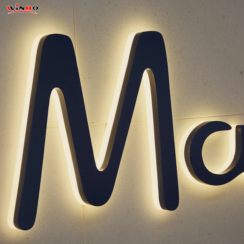  Custom Backlit Led Letter Sign Metal Outdoor Illuminated 3D Signage Channel