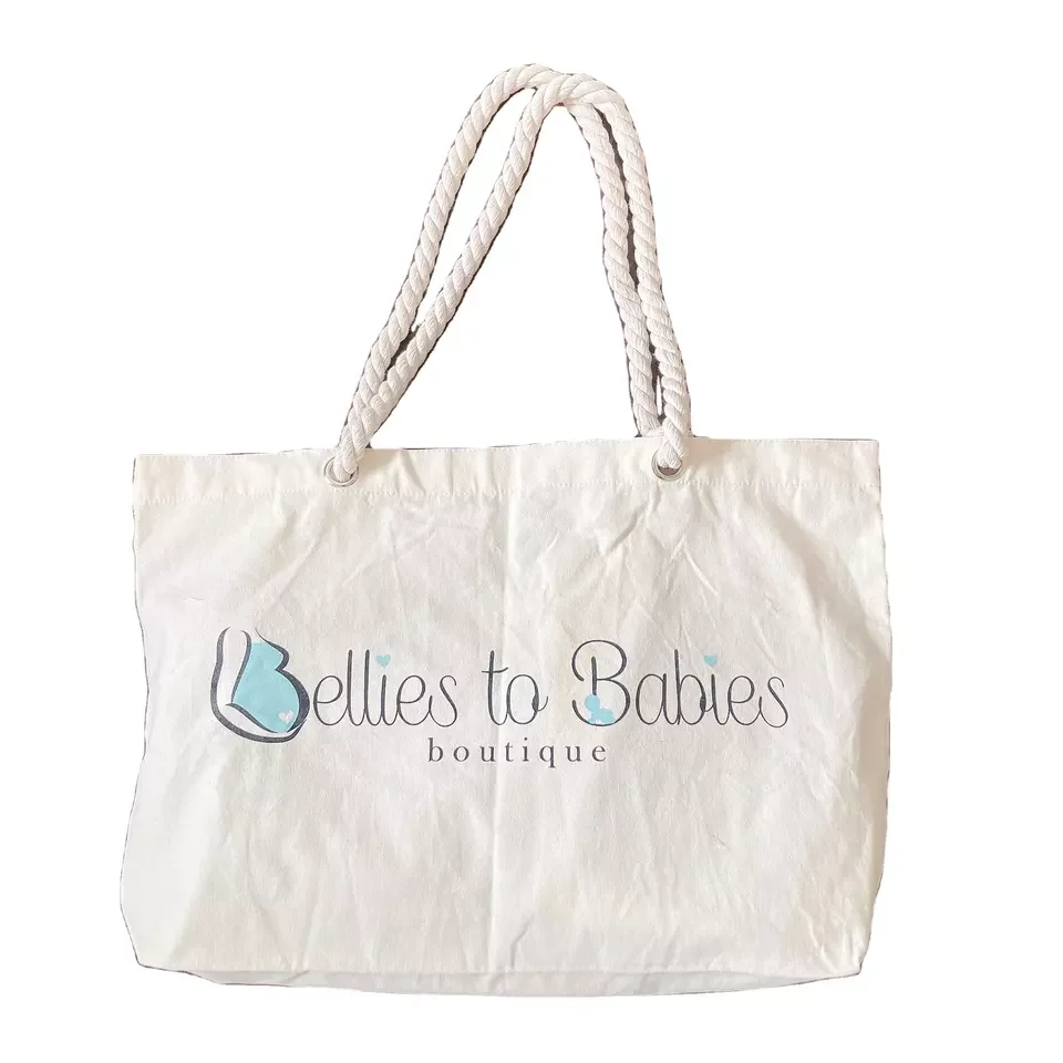 Custom Logo Oversize Women Large Weekend Party Beach Canvas Cotton Shopping Tote Bag