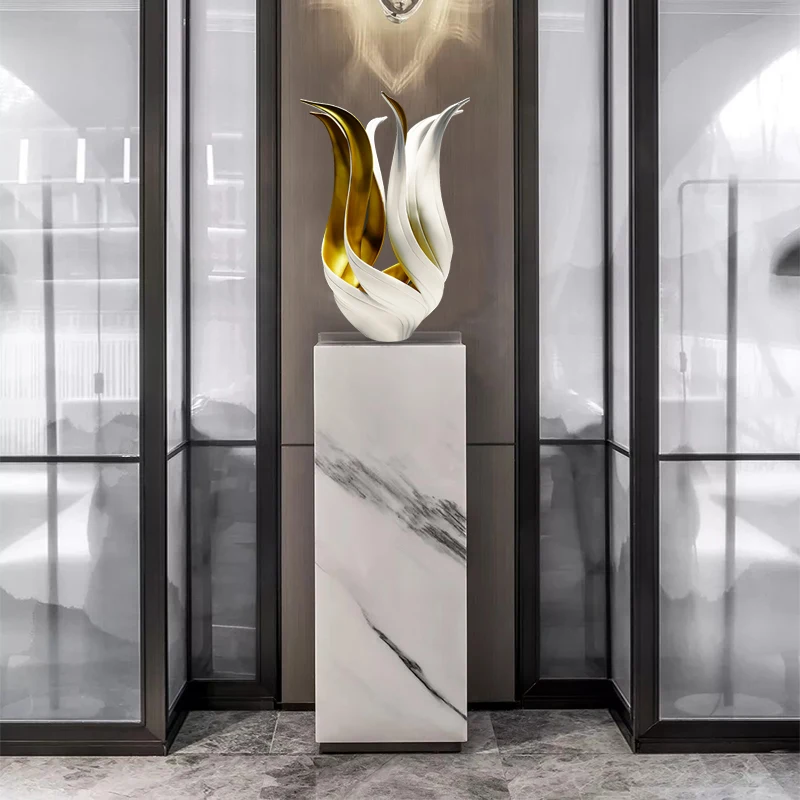 Custom Art Decoration Industrial 3d Printing Resin Large White Animal Figure Flower Sculpture Model