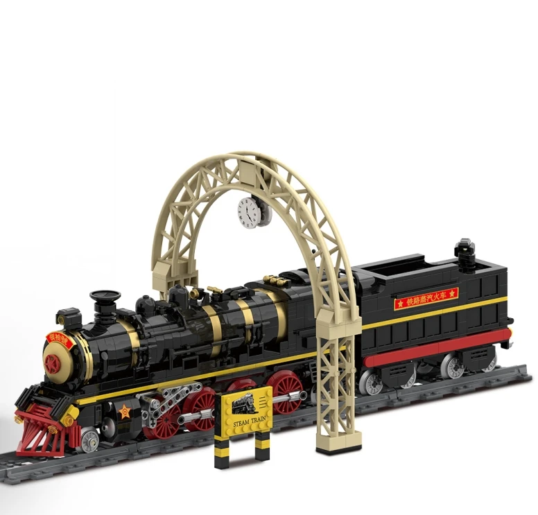 Leader steam train building block kit, steam locomotive display model, the best gift for train enthusiasts and children.